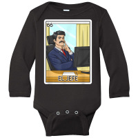 El Jefe Gift The Boss Card Mexican Lottery The Chief Card T Shirt Long Sleeve Baby Bodysuit | Artistshot