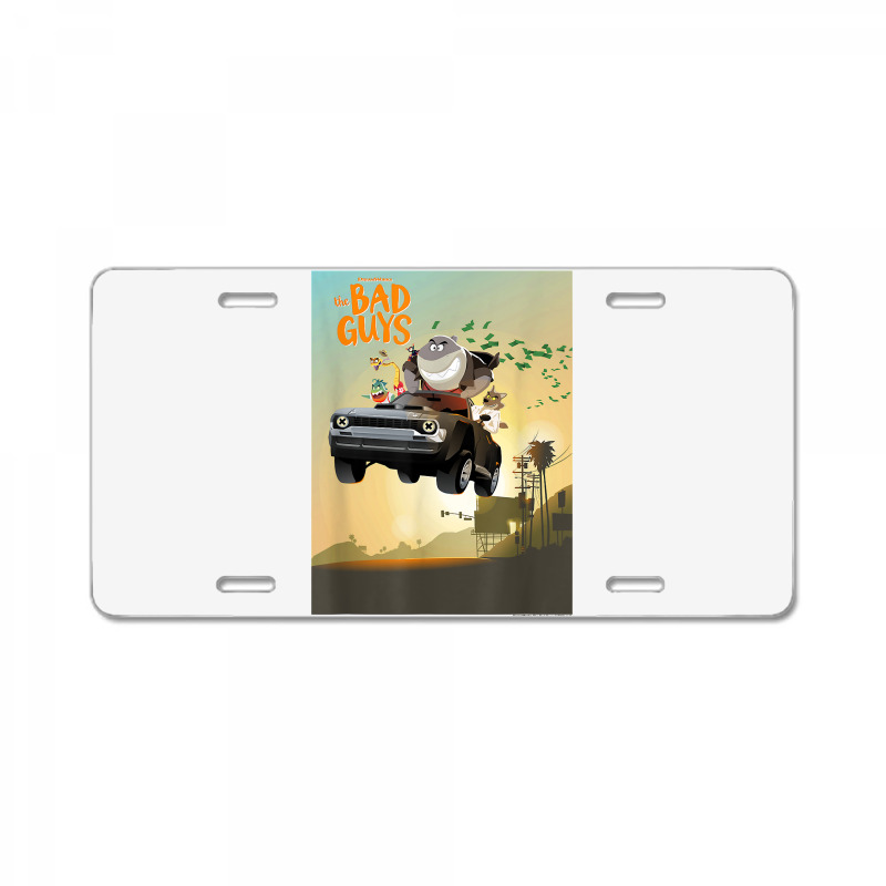 The Bad Guys Group Getaway Car Poster T Shirt License Plate By Cm-arts ...