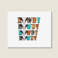 Howdy Baby Cow Landscape Canvas Print | Artistshot