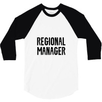 Regional Manager Crew Stregional Manager Crew Staff Assistant Director 3/4 Sleeve Shirt | Artistshot