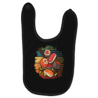 Sushi Retro Art Japan Japanese Food Lover Cuisine Chef Baby Bibs | Artistshot