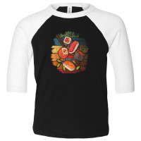 Sushi Retro Art Japan Japanese Food Lover Cuisine Chef Toddler 3/4 Sleeve Tee | Artistshot