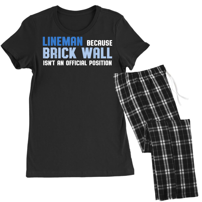 Football Lineman Brick Wall Shirt Women's Pajamas Set by farronpoppo | Artistshot