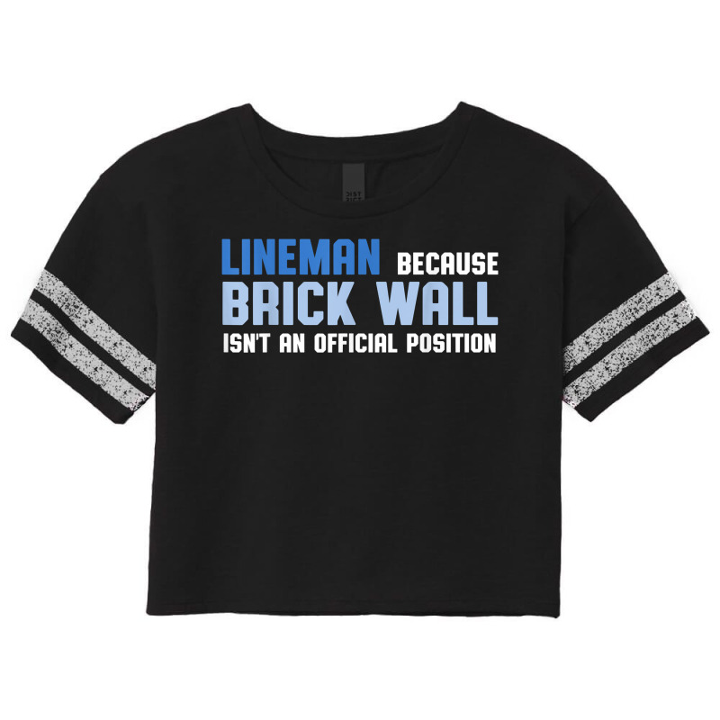 Football Lineman Brick Wall Shirt Scorecard Crop Tee by farronpoppo | Artistshot