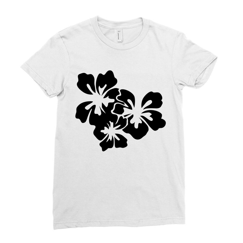 Hawaiian Flower Ladies Fitted T-Shirt by blackacturus | Artistshot