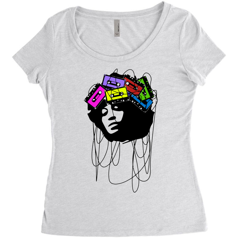 Cassette Music Head Colored Women's Triblend Scoop T-shirt | Artistshot