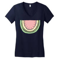 Watermelon T  Shirt Boho Watermelon Slice Minimal Scandinavian Art Des Women's V-neck T-shirt | Artistshot