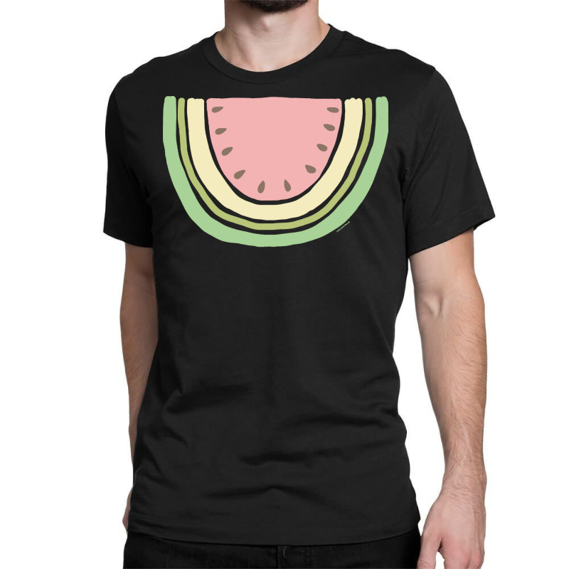 Watermelon T  Shirt Boho Watermelon Slice Minimal Scandinavian Art Des Classic T-shirt by actsetting | Artistshot