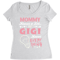 Mommy Knows A Lot But Gigi Knows Everything Women's Triblend Scoop T-shirt | Artistshot