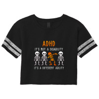 It's Not Disability It's A Different Ability Adhd Awareness Scorecard Crop Tee | Artistshot