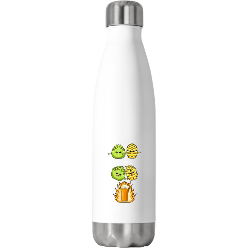 Beer Beer Fusion Barley Malt And Hops Funny Beer Drinking Stainless Steel Water Bottle | Artistshot