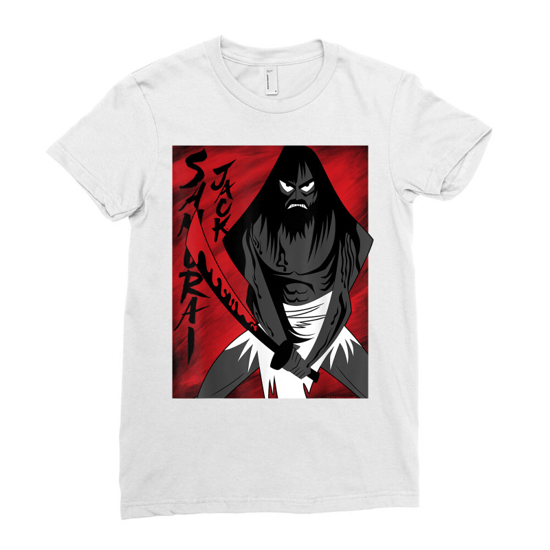 Cn Samurai Jack Red Poster T Shirt Ladies Fitted T-Shirt by erinlorrai | Artistshot