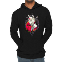 Pagan Occult Japan Flag Kawaii Anime Cat Samurai Pastel Goth T Shirt Lightweight Hoodie | Artistshot