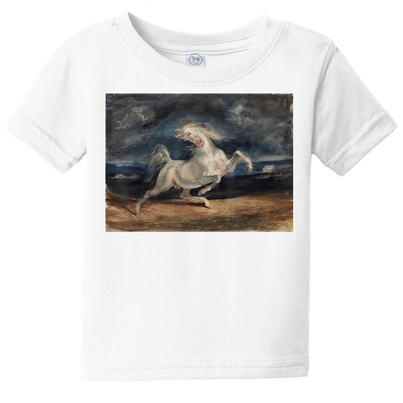 Delacroix Famous Painting Horse Frightened By A Thunderstorm T Shirt Baby Tee by corni3t6 | Artistshot