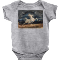 Delacroix Famous Painting Horse Frightened By A Thunderstorm T Shirt Baby Bodysuit | Artistshot