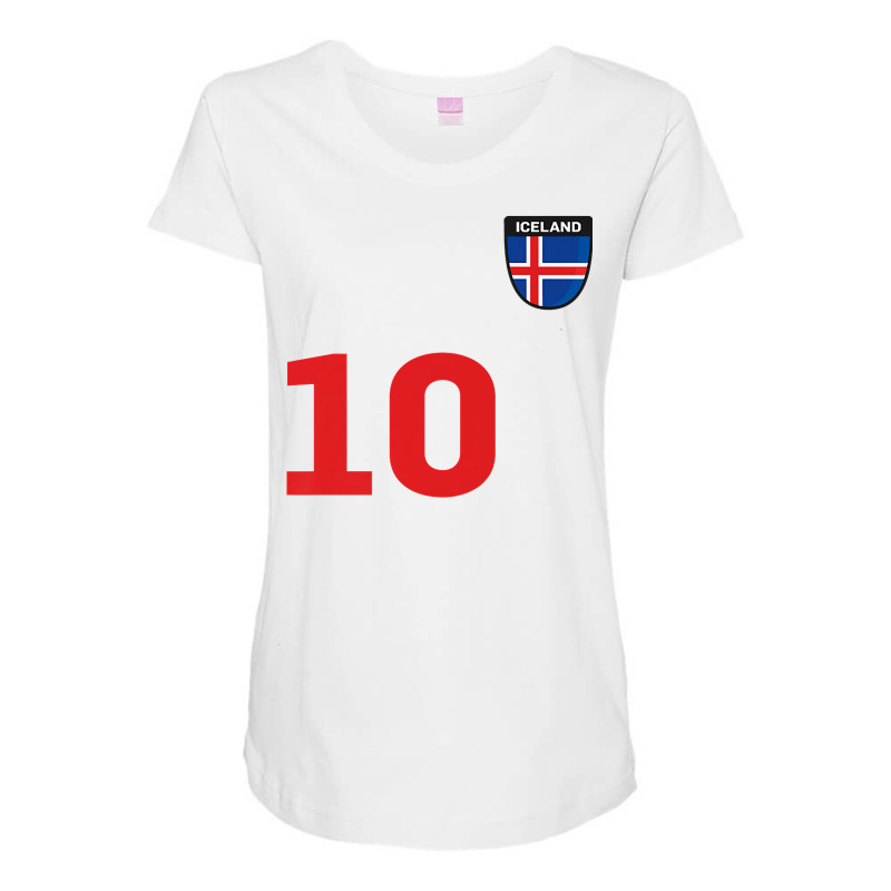 Iceland Soccer Jersey World Football 2018 Fan Maternity Scoop Neck T-shirt by copedoire | Artistshot