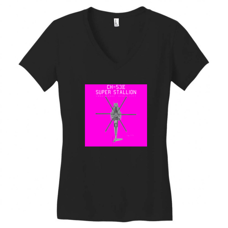 Ch 53e Super Stallion Military Helicopter Women's V-Neck T-Shirt by selaynanas | Artistshot