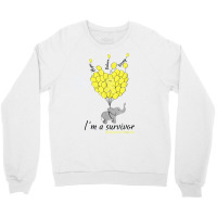 Elephant I'm A Survivor Heart Endometriosis Awareness Gift T Shirt Crewneck Sweatshirt | Artistshot