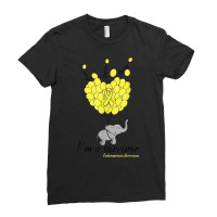 Elephant I'm A Survivor Heart Endometriosis Awareness Gift T Shirt Ladies Fitted T-shirt | Artistshot