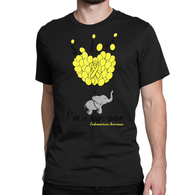 Elephant I'm A Survivor Heart Endometriosis Awareness Gift T Shirt Classic T-shirt by corni3t6 | Artistshot