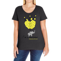 Elephant I'm A Survivor Heart Endometriosis Awareness Gift T Shirt Ladies Curvy T-shirt | Artistshot