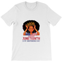 Junenth Is My Independence Day 4th July Black Afro Flag T-shirt | Artistshot