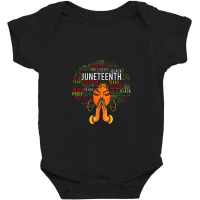 Junenth Melanin Black Women Natural Hair Afro Word Art Baby Bodysuit | Artistshot