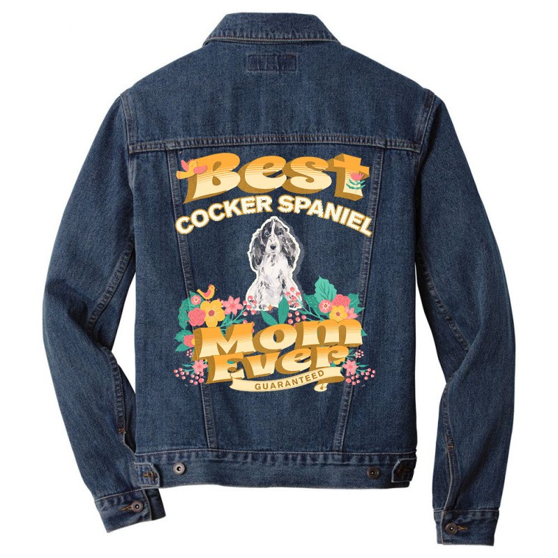 Dog Moms T  Shirt Best Cocker Spaniel Mom   Dog Mom, Dog Owner Gifts T Men Denim Jacket by nyliumgaloshes | Artistshot