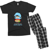 Just A Boy Who Loves Anime And Ramen Funny Anime Men's T-shirt Pajama Set | Artistshot