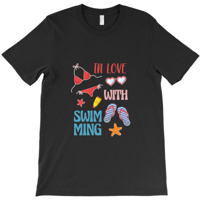 In Love With Swimming T-shirt Designed By Wizarts
