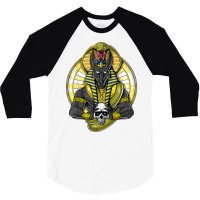 Anubis Skull Egyptian God Of The Dead Ancient Mythology T Shirt 3/4 Sleeve Shirt | Artistshot