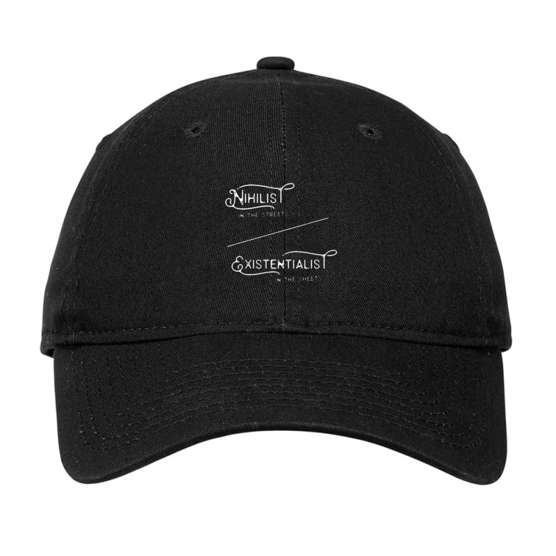 Nihilist In The Streets Existentialist In The Sheets Adjustable Cap by selaynanas | Artistshot