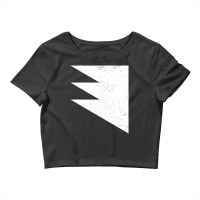 Geometric Triangles Overlay Shapes Geometry Art Distressed Crop Top | Artistshot