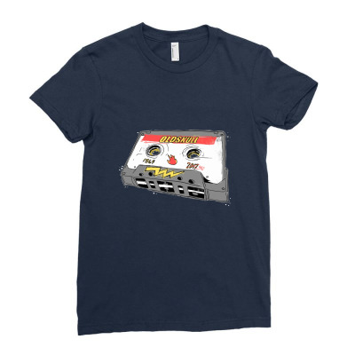 Cassette Oldskull Broo Ladies Fitted T-shirt Designed By Tmax
