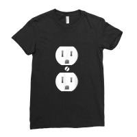 Electrical Outlet Socket Easy Costume Ladies Fitted T-shirt | Artistshot