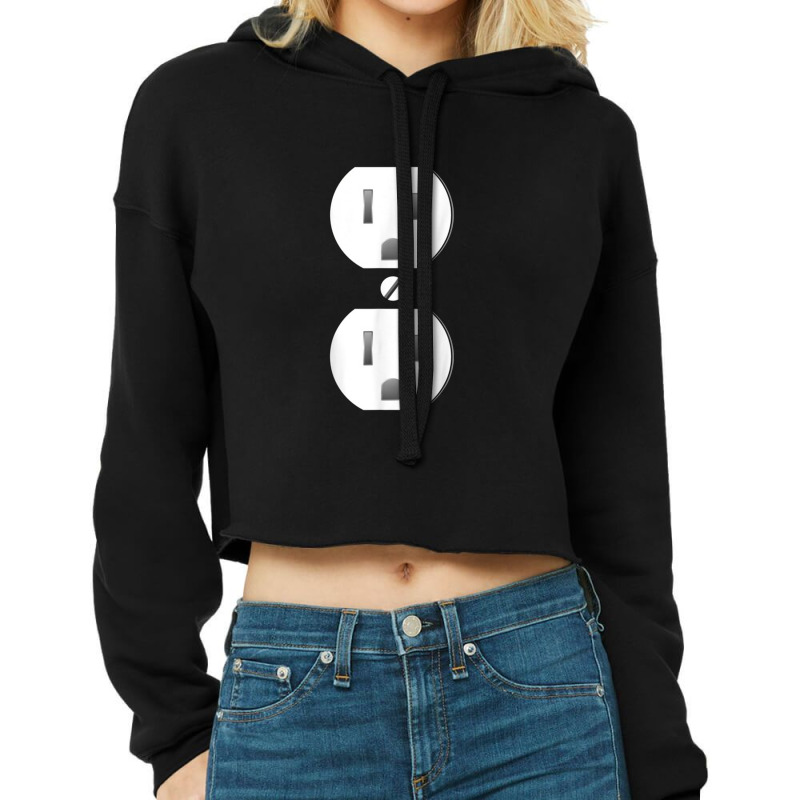 Electrical Outlet Socket Easy Costume Cropped Hoodie by matiroso | Artistshot