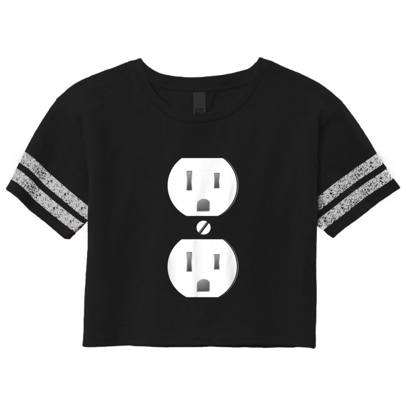 Electrical Outlet Socket Easy Costume Scorecard Crop Tee by matiroso | Artistshot