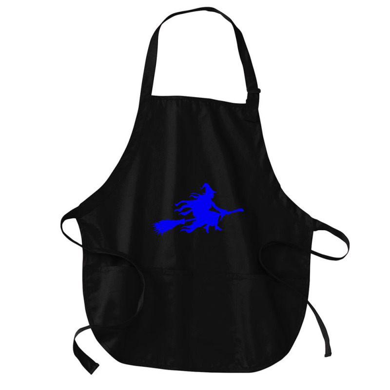 Witch Broom Flying Halloween Medium-length Apron | Artistshot