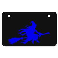 Witch Broom Flying Halloween Atv License Plate | Artistshot