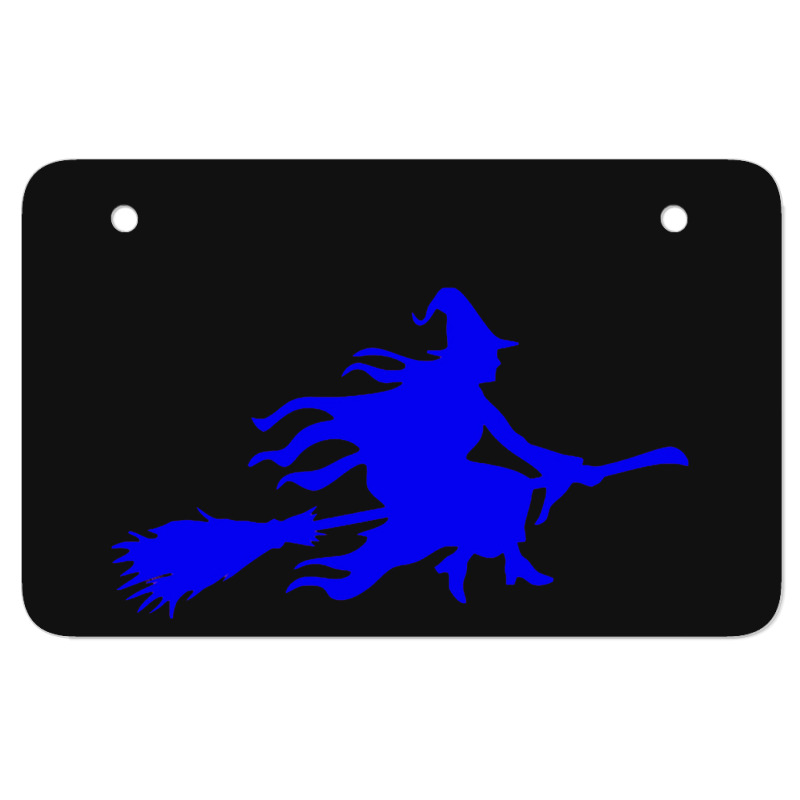 Witch Broom Flying Halloween Atv License Plate | Artistshot