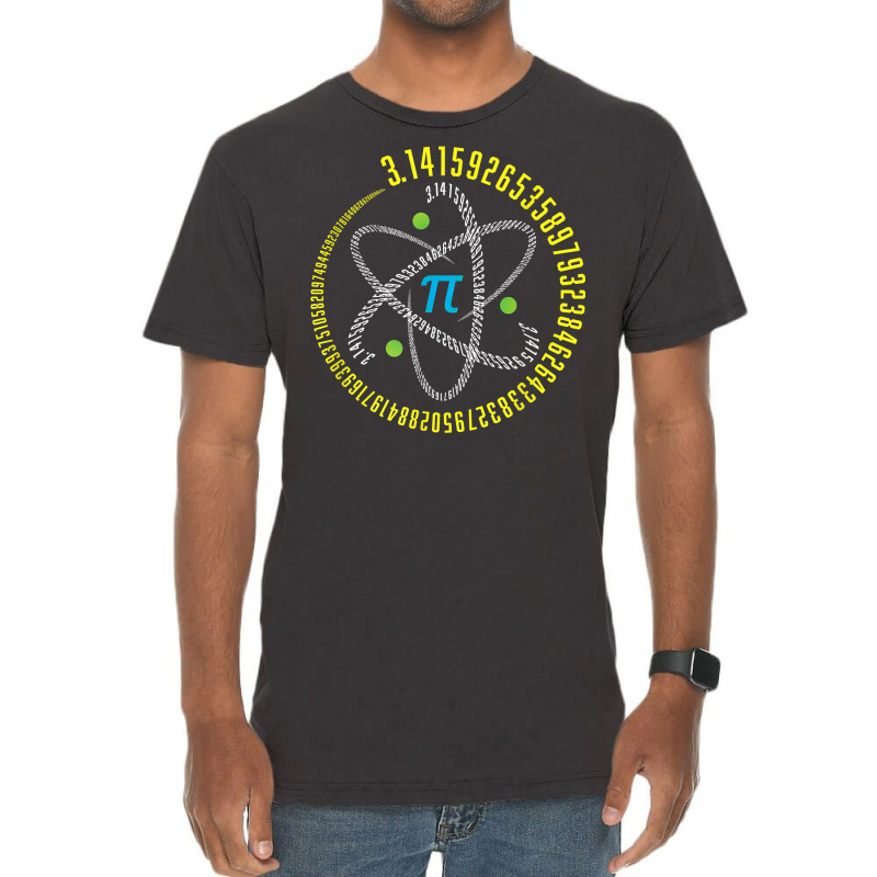 Atom Pi Math Science Stem Gift 3.14 Pi Day T Shirt Vintage T-shirt | Artistshot