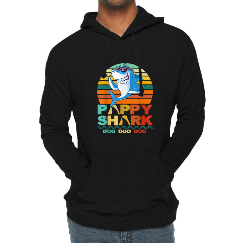 Pappy Shark Pappy Shark Lover Family Father's Day Lightweight Hoodie | Artistshot