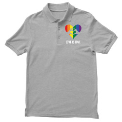Love Is Love LGBT Rainbow Heart Men's Polo Shirt | Artistshot