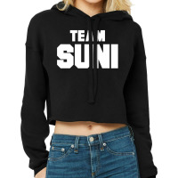 Team Suni - Black And White Cropped Hoodie | Artistshot