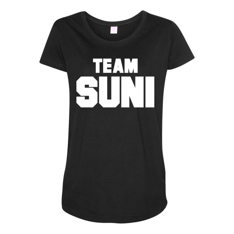 Team Suni - Black And White Maternity Scoop Neck T-shirt by HelloShop | Artistshot