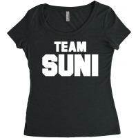 Team Suni - Black And White Women's Triblend Scoop T-shirt | Artistshot