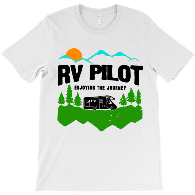 Enjoying The Journey Rv Pilot Camping T-shirt Designed By Fun Tees