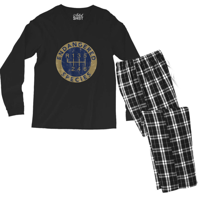 Endangered Species Stick Shift Manual Transmission Drivers Men's Long Sleeve Pajama Set | Artistshot