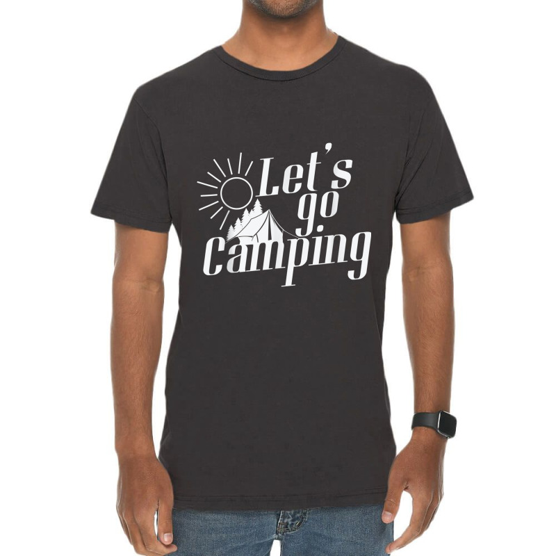 Camping Camping Sunrise Let`s Go Camping Vintage T-shirt | Artistshot