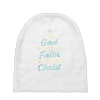 Child God Woman Faith Warrior Christ Jesus Christian Gift T Shirt Baby Beanies | Artistshot